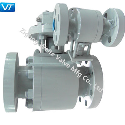 গুণ  Forged Steel Double Oil Pipeline Valves ISO5211 Double Block And Bleed Ball Valves কারখানা