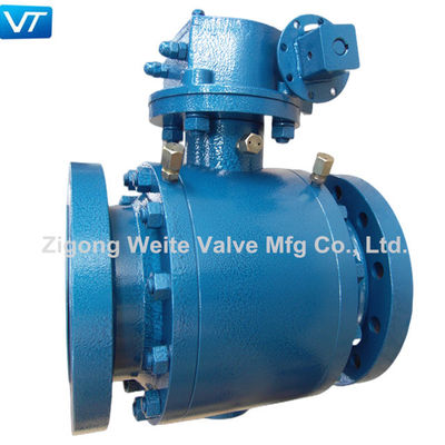 গুণ  6" 300LB Trunnion Mounted Ball Valve Electric ASME B16.34 Ball Valve কারখানা