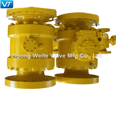 RPTFE নকল ইস্পাত ফ্লোটিং বল ভালভ API 6D সফট সিলিং ভালভ WCC বডি