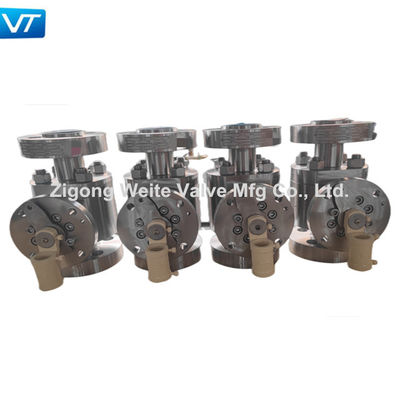 2500LB স্টেইনলেস স্টিল ফ্ল্যাঞ্জড বল ভালভ 1" উচ্চ চাপ তেল অ্যাসিড পরিবহন